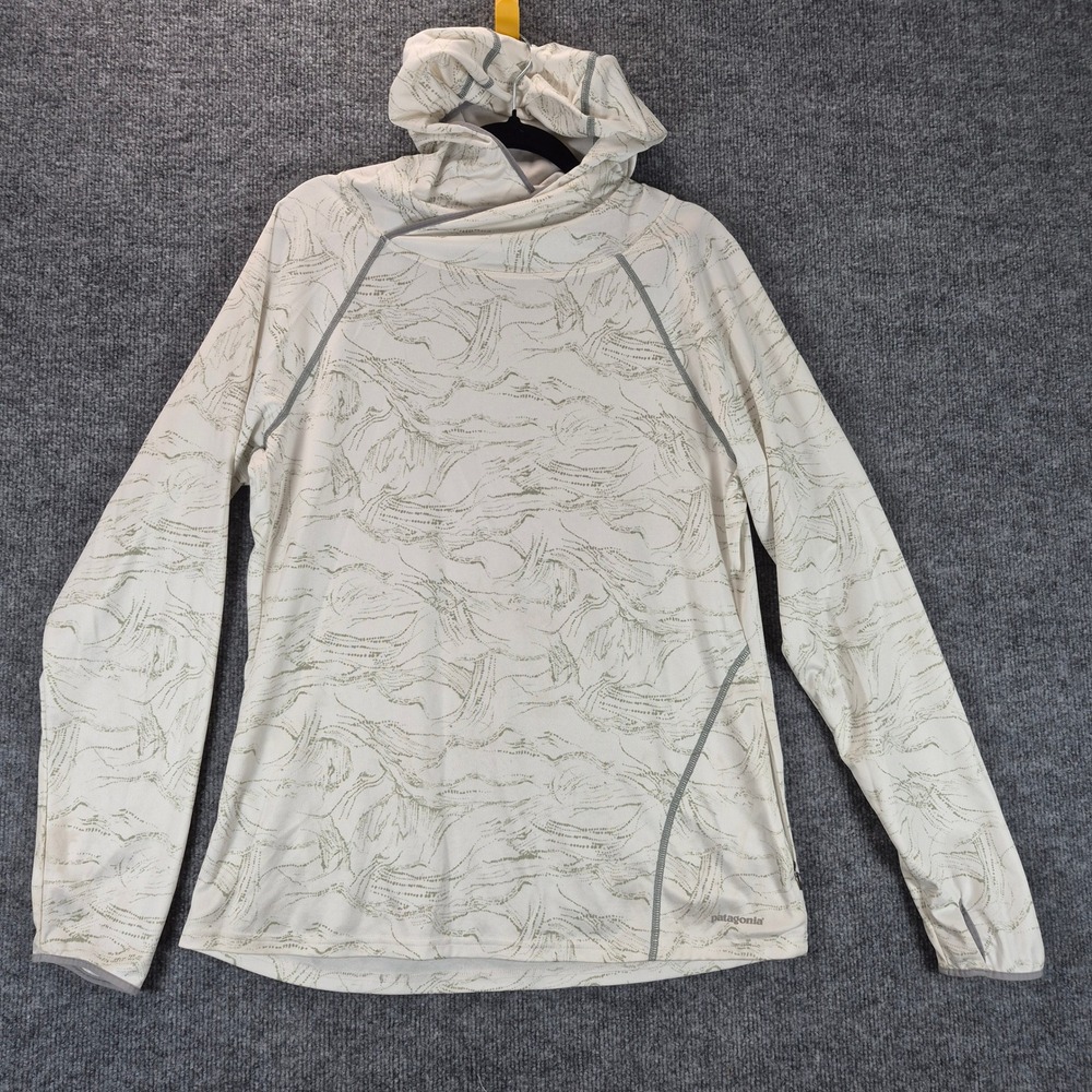 Patagonia Worn Wear Sun Hoodie Women's Large Topographic Print